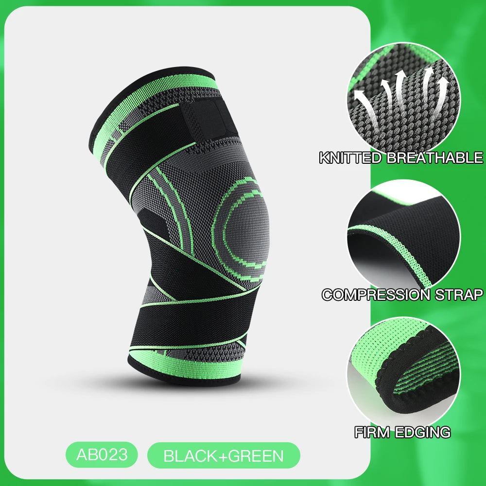 1 Piece SPorts Compression Kneepad Pressurized Elastic Knee Pads Support Fitness Gear for Running Basketball Protector