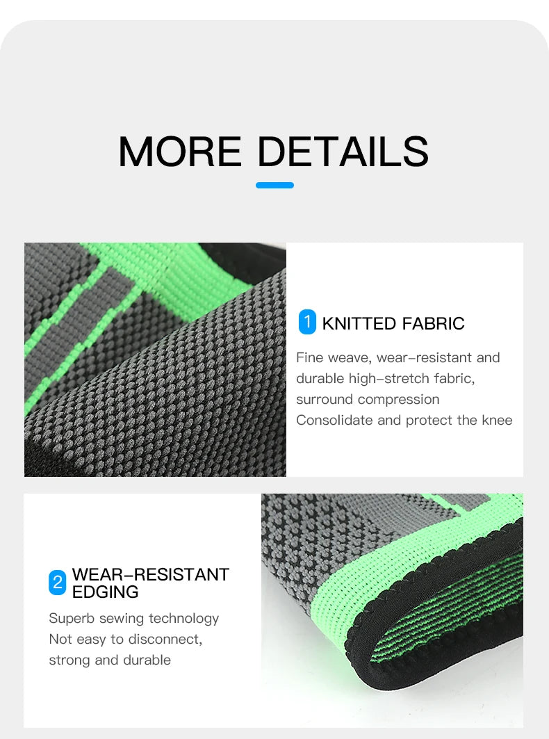 1 Piece SPorts Compression Kneepad Pressurized Elastic Knee Pads Support Fitness Gear for Running Basketball Protector