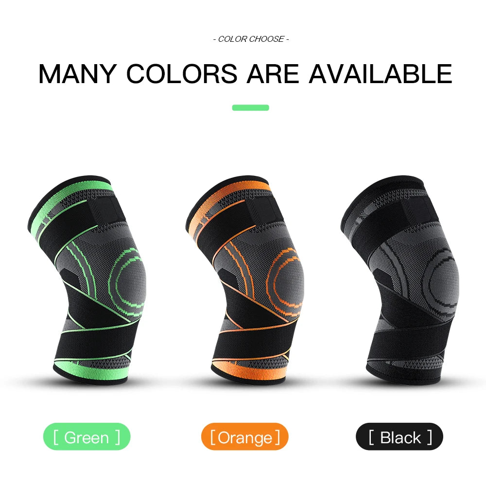 1 Piece SPorts Compression Kneepad Pressurized Elastic Knee Pads Support Fitness Gear for Running Basketball Protector