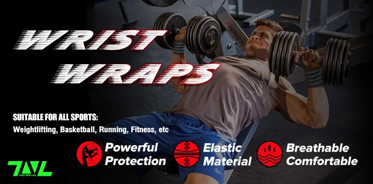 1 Pair Wrist Guard Wraps Sports Wristbands Wrist Brace Support For Gym Workouts Weight Lifting Fitness Gear Training
